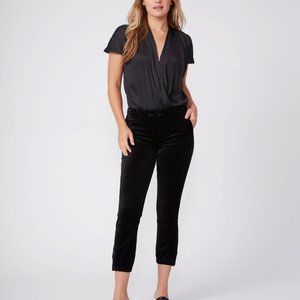 Paige Mayslie Jogger in Black Overdye Velvet size 27